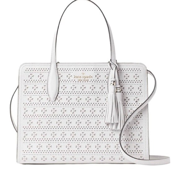 kate spade Handbags - Kate Spade perforated Spring White Satchel NWT